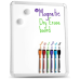 Magnetic Whiteboard Kit for Refrigerator (Horizontal) 17'' x 13''