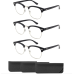 CCVOO 3 Pack Reading Glasses Blue Light Blocking +2.0