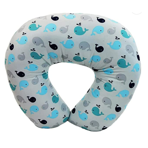 NurSit Basic Nursing Pillow and Positioner, Whales Print 1 Count 