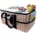 Early Hugs Diaper Caddy, Nursery Storage Organizer, Baby Gift Bag, Black & White Plaid