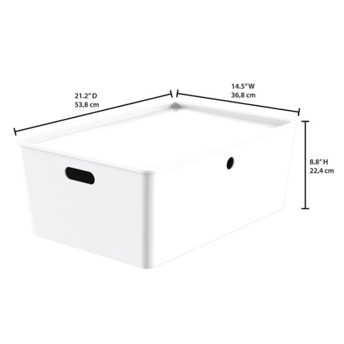 Mainstays XLarge Lidded Storage White