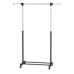 Room Essentials Adjustable Single Rod Garment Rack Black 49x65in. Adjustable