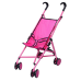 Precious toys Hot Pink & Black Handles Doll Stroller With Swiveling Wheels