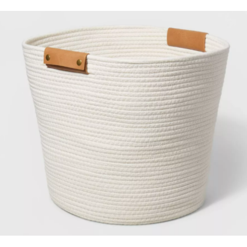 Decorative Coiled Rope Basket White - Brightroom™