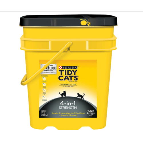 Purina Tidy Cats Clumping Cat Litter, 4-in-1 Strength Multi Cat Litter - 35 lb. Pail