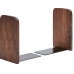 Pandapark Wood Bookends, Pack of 1 Pair, Non-Skid, Black Walnut, Office Book Stand (Black Walnut-A)