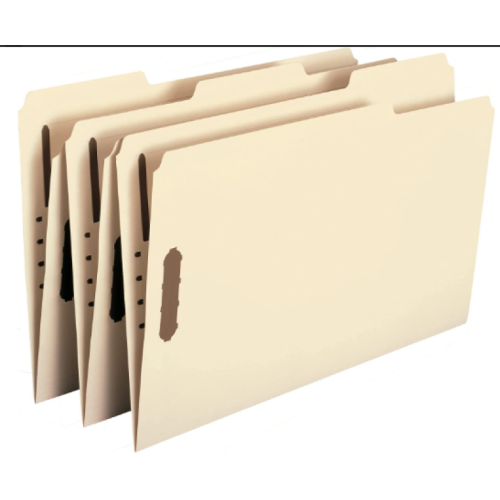 Smead Fastener File Folder, 2 Fasteners, Reinforced 1/3- Cut Tab, Legal Size, Manila, 50 Per Box