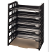 Office Depot® Brand 30% Recycled Ribbed Bottom Stackable Letter Trays, Black, Pack Of 6