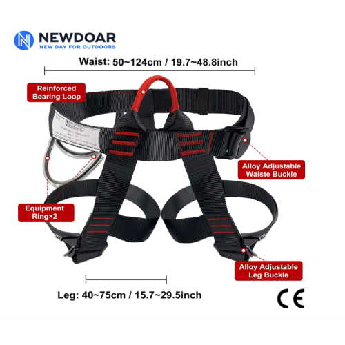 NewDoar Climbing Harness, Mountaineering Rock Climbing Harness, Half Body Harness for Rappelling Fire Rescuing Tree Climbing