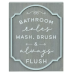 Belle Maison Bathroom Rules 5x7 Art Box