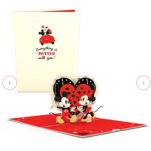 Disney's Mickey & Minnie Everything is Better with You Pop-Up Card pack of 2