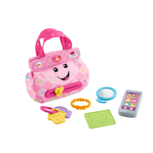 Fisher-Price Smart Purse Learning Toy with Lights Music and Smart Stages Educational Content for Babies and Toddlers, Pink​