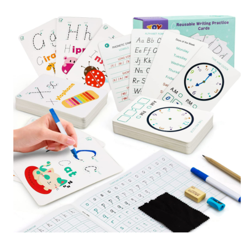TOY Life Dry Erase Alphabet Flash Cards with ABC Flash Cards for Alphabet Affirmation Workbook 