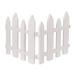 Woodyhome 1 ft. H X 1 ft. W Picket Plastic Fence Panel (Set of 12)