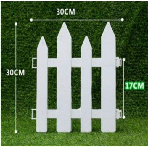 Woodyhome 1 ft. H X 1 ft. W Picket Plastic Fence Panel (Set of 12)