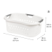 IRIS USA Comfort Carry Laundry Basket, 1 Pack, White