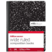 Marble Composition Notebook Wide Ruled Black and White Composition Books 100 Sheets (4 Pack)