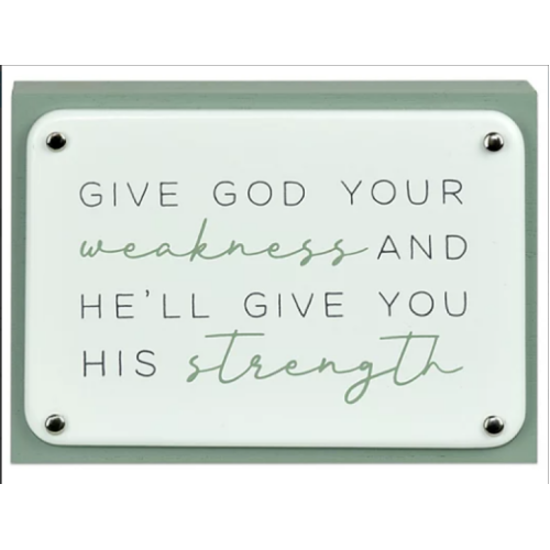 Belle Maison Give God Your Weakness 7x5 Art Box