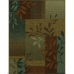 Mainstays Traditional Leaf Block Multicolor Print Area Rug, 20 in x 34 in