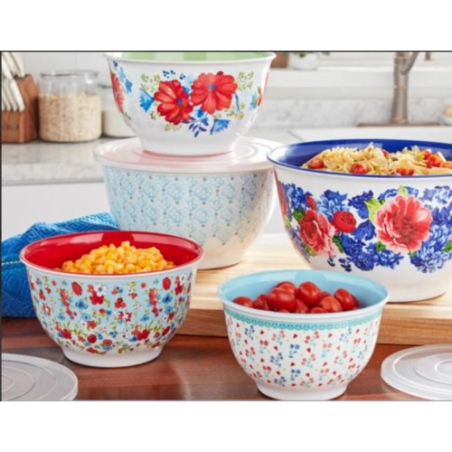 The Pioneer Woman Melamine Mixing Bowl Set, 5 Pieces, Heritage Floral