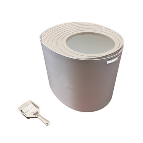 IRIS Medium Round Top Entry Cat Litter Box & Scoop