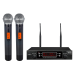 innopow 200-Channel Wireless Microphones System, Dual UHF Metal Cordless Mic Set, Auto Scan, Long Range 200-240Ft,16 Hours Use for Karaoke Singing, Church, 2022 Version(WM333)