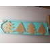 NWT •MARMALADE • Set of 4 Large Patterned Wooden Wall Decorative Christmas Trees