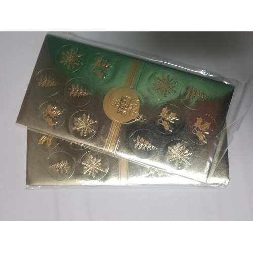 Gold Embossed Seals Round Sticker