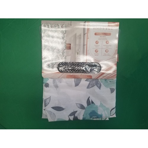 Floral Shower Curtain with Hooks Included