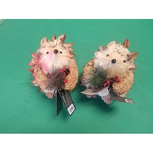 BEE & WILLOW Classic WOODLAND CRITTER HODGEHOD Decoration set of 2