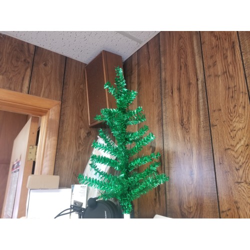 Green Tinsel Mini Tree 19 in