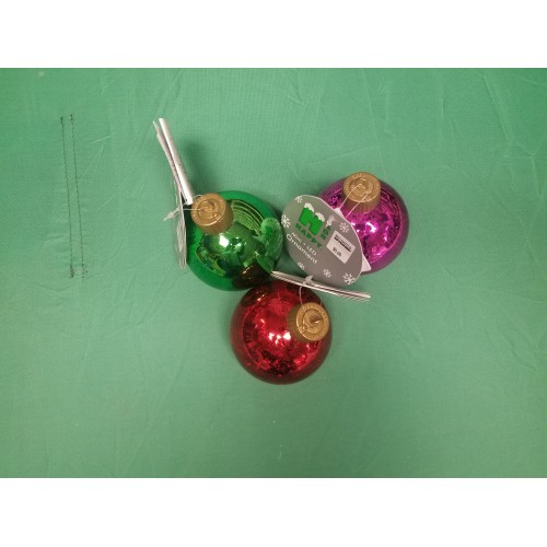 H for Happy Mini LED Christmas Ornament set of 3