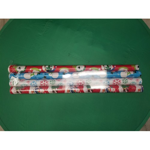 Christmas Wrapping Paper for Christmas Gifts, Christmas Decorations on Christmas Gift Box 4 rolls