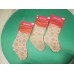 Burlap and Glitter Stocking Large set of 3