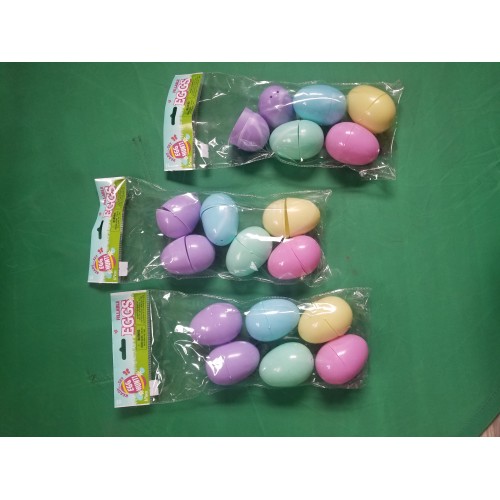 Easter Eggs 3” - 5 Colors Bright Fillable Easter Eggs – Easter Basket Stuffers - Empty Large Enough to Hold Toy and Candy - Plastic Easter Eggs Filler Bulk - Egg Hunt Kids Surprise -pack of 3