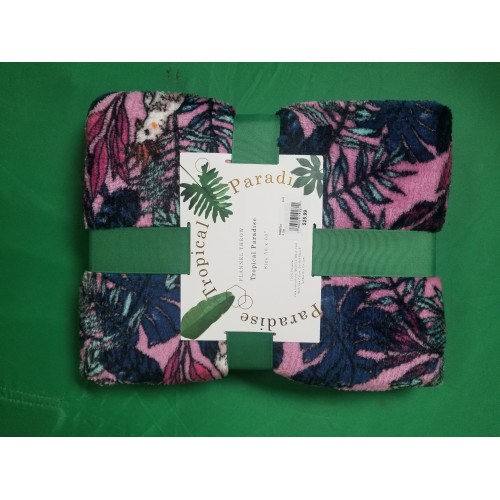 Tropical Paradise Flannel Throw