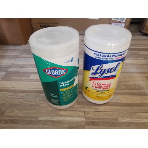 2 Pack of Disinfecting Wipes (Clorox & Lysol)