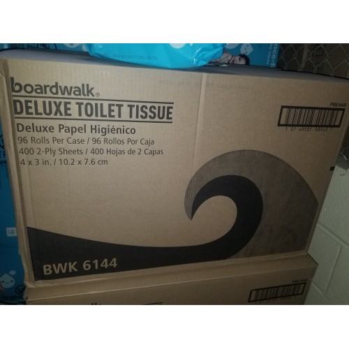 Boardwalk B6144 2-Ply Septic Safe Toilet Tissue - White (400 Sheets/Roll 96 Rolls/Carton)