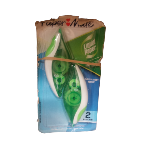 Paper Mate Liquid Paper DryLine Grip Correction Tape, Green , 2 Count