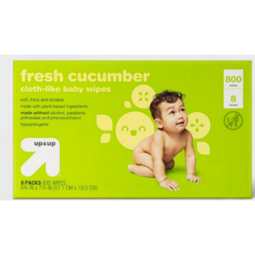 Fresh Cucumber Baby Wipes- up & up™ 8 Packs