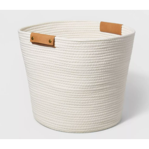 Decorative Coiled Rope Basket White - Brightroom™