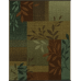 Mainstays Traditional Leaf Block Multicolor Print Area Rug, 20 in x 34 in