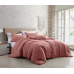 Modern Threads - Comforter Set - Down Alternative Brushed Microfiber - Elegant All Season Bedspread Set - Includes Comforter, Shams, & Decorative Pillow - Luxurious Bedding - Dark Rose, Queen