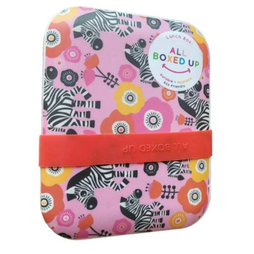 Bento Box Lunch Box Eco Friendly Kids Food Storage Container Zebras Pink