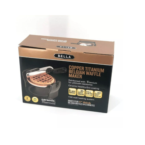 Bella Copper Titanium Belgian Waffle Maker 