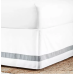 Everhome™ Emory Hotel Border King Bed Skirt in White/Grey