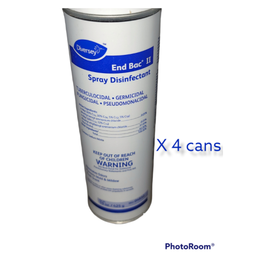 End Bac II Disinfectant Spray 15oz aerosol 4 pack