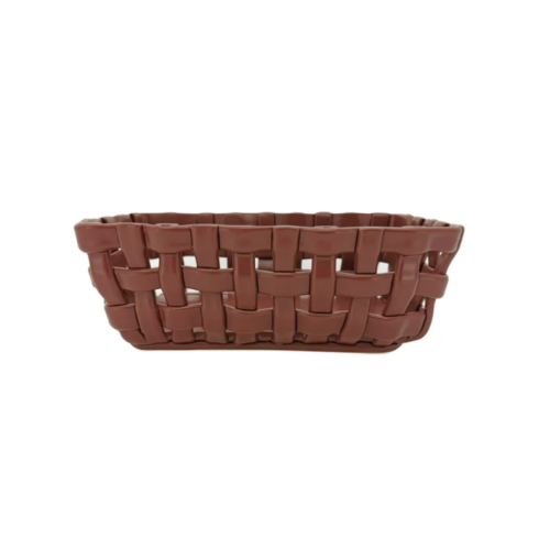 Bee & Willow™ Rectangular Weave Bread Basket in Red