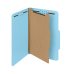 Smead® Pressboard Classification Folders, 1 Divider, Legal Size, 100% Recycled, Blue, Box Of 10