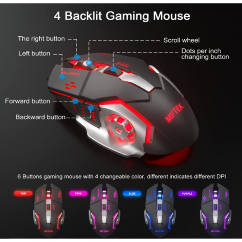 Wireless Mechanical Gaming Keyboard Pauroty PR335 RGB Backlit Bluetooth